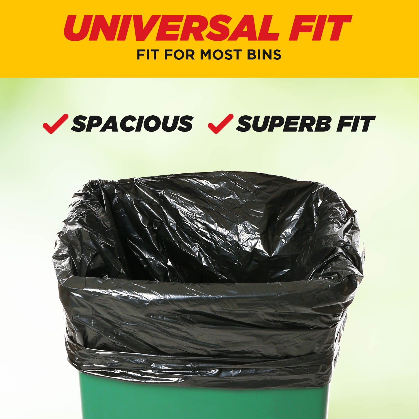 Dyno Products Online 39-Gallon, 1.5 Mil Thick Heavy-Duty Black Trash Bags - 50 Count Extra Large Plastic Garbage Liners Fit Huge Cans for Home Garden Lawn Yard Recycling Construction & Commercial Use