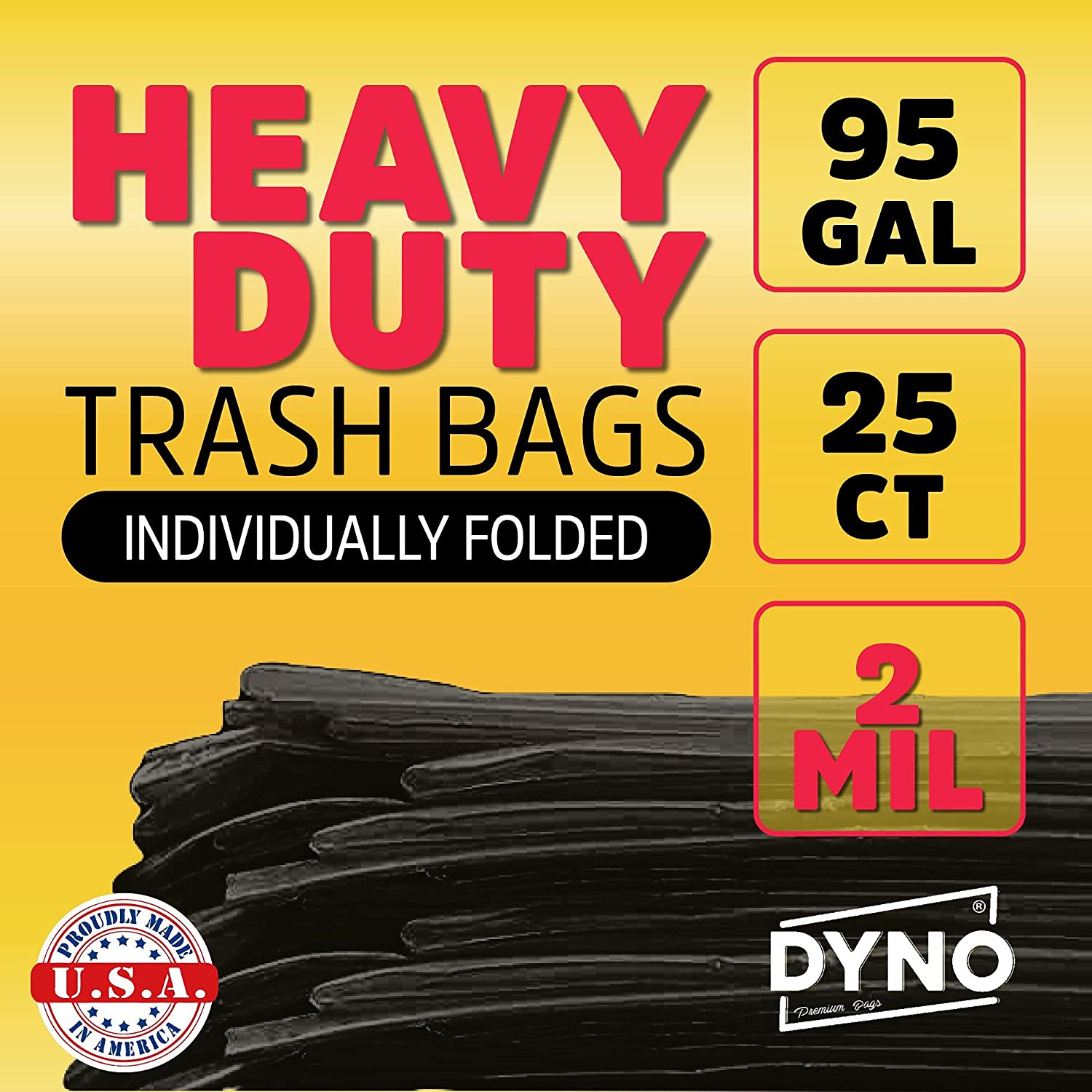 95 Gallon Trash Bags Super Big Mouth Large Industrial 95 GAL Garbage Bags  Can Liners